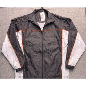 NWT F.S.P. Microfiber Ripstop Windbreaker - Charcoal/Orange